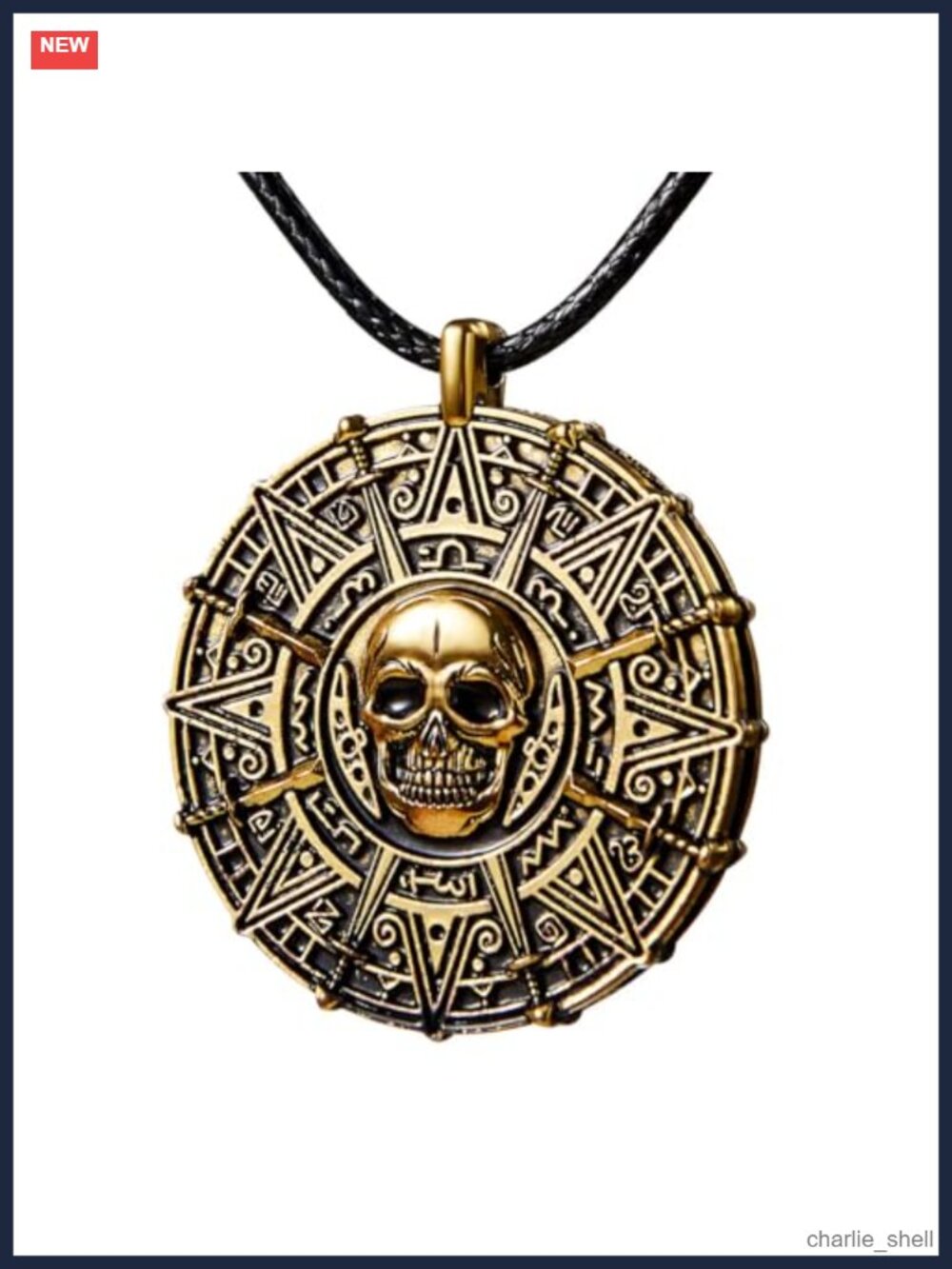 Pirate Skull Coin Necklace Halloween Costume Accessory